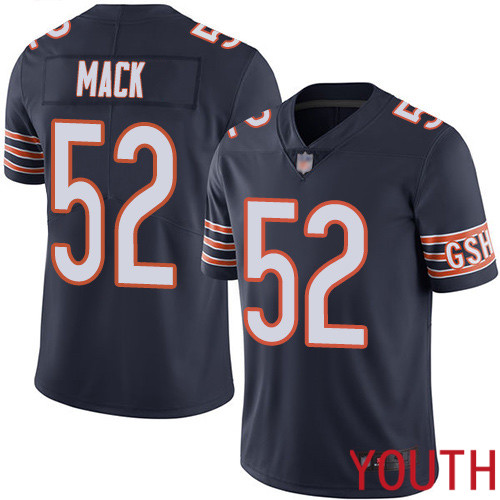 Chicago Bears Limited Navy Blue Youth Khalil Mack Home Jersey NFL Football #52 Vapor Untouchable->women nfl jersey->Women Jersey